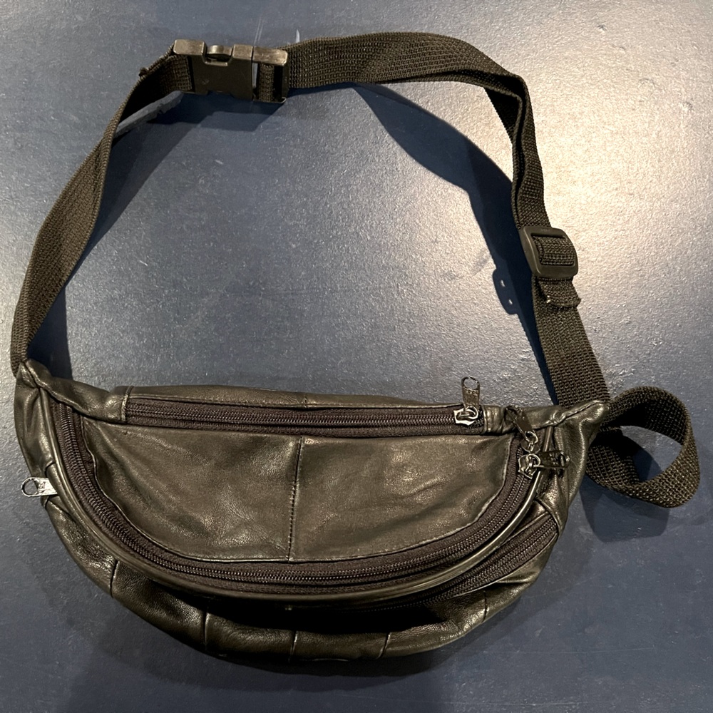 COPY - Genuine Black Leather Belt Bag